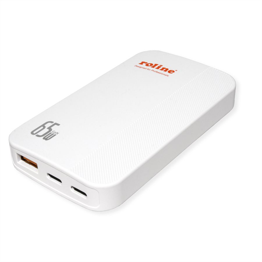 ROLINE Chargeur USB extra plat, avec prise Euro pliable, 65W