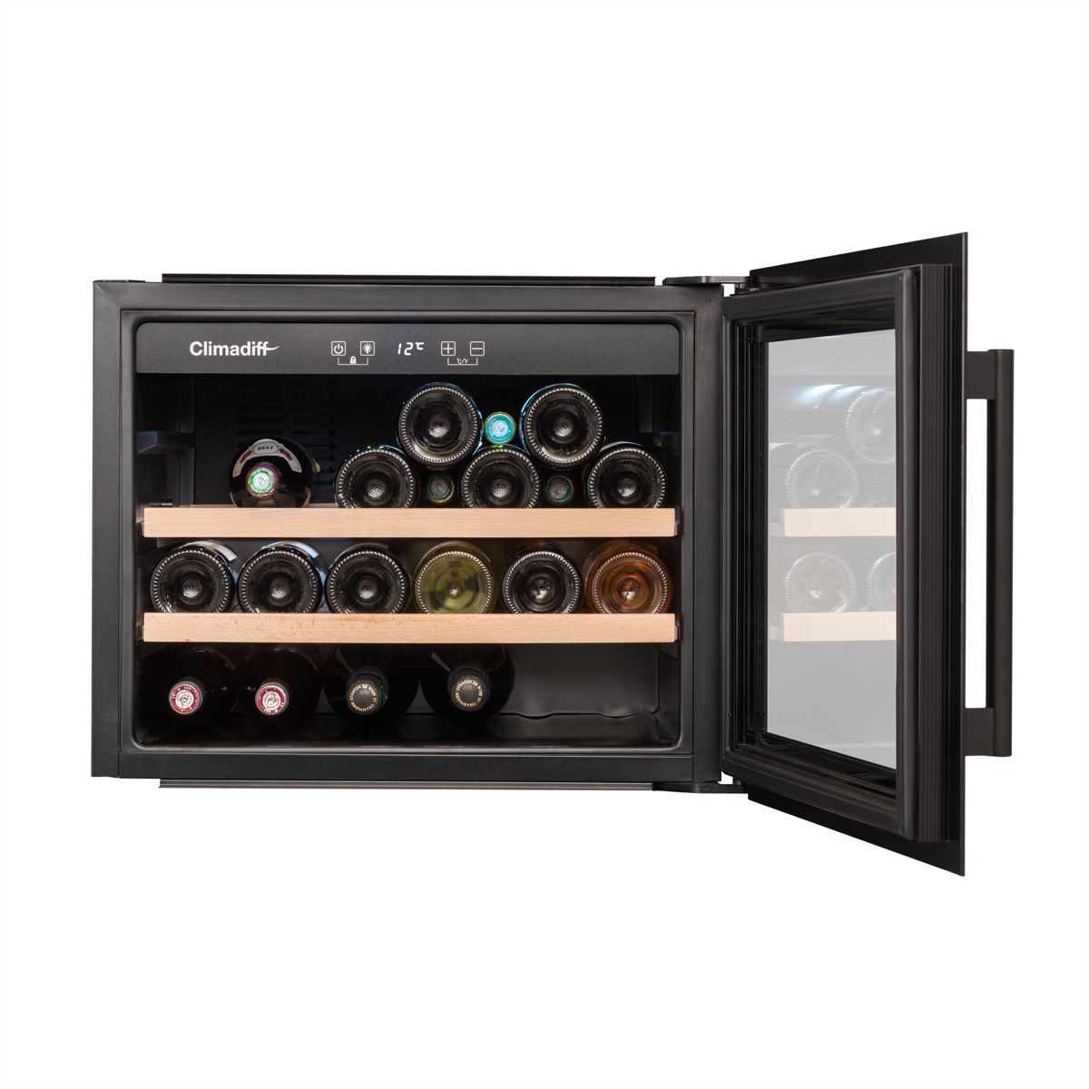 Climadiff Armoire à vin CBI28S1B, Autonome, 1 zone, 28 bouteilles