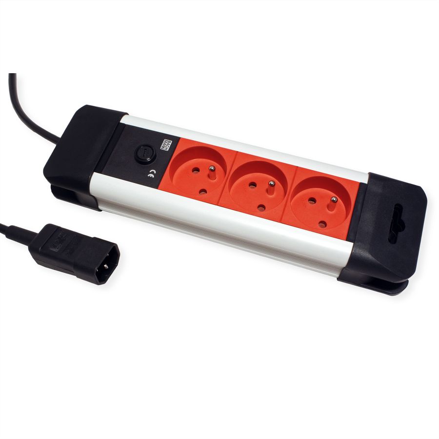 BACHMANN 3-fach UTE Steckdosenleiste 45°, 2,0m IEC320 C14