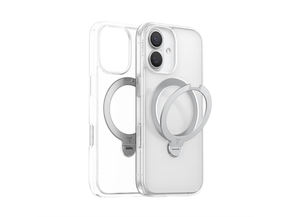 Torras Ostand 360° Case, iPhone 17, MagSafe, clear, transparent