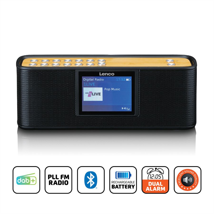 Lenco DAB+ Radio PDR-045BK , schwarz