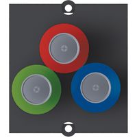 BACHMANN cadre BNC femelle / femelle rouge / bleu / vert