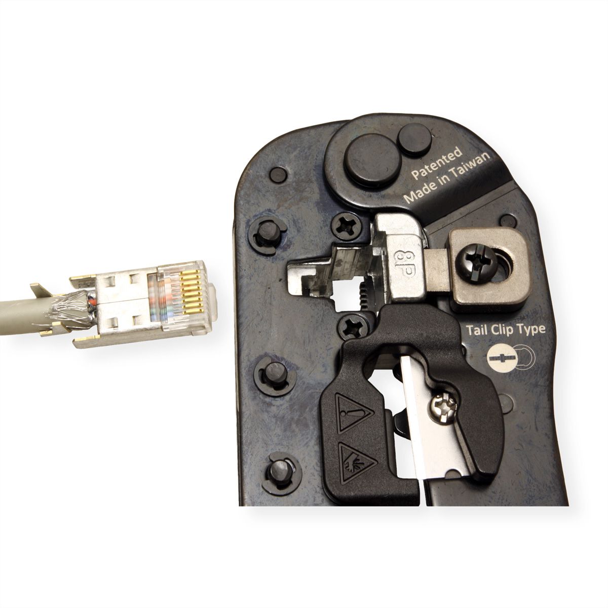 VALUE Crimpzange RJ45 (8P8C) mit/ohne Schirmanschluss