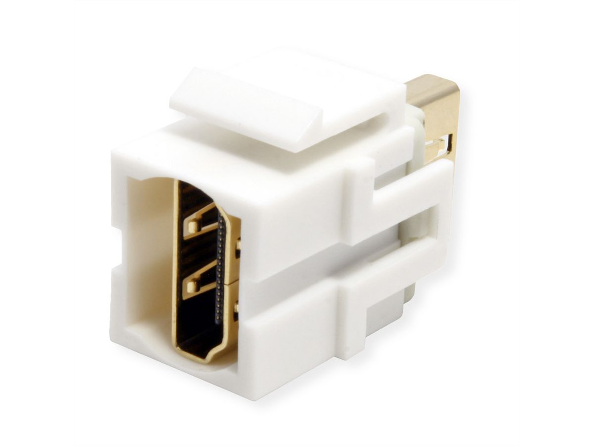 BACHMANN HDMI 2.0 Keystone Modul Buchse/Buchse weiss, 4K HDMI UHD