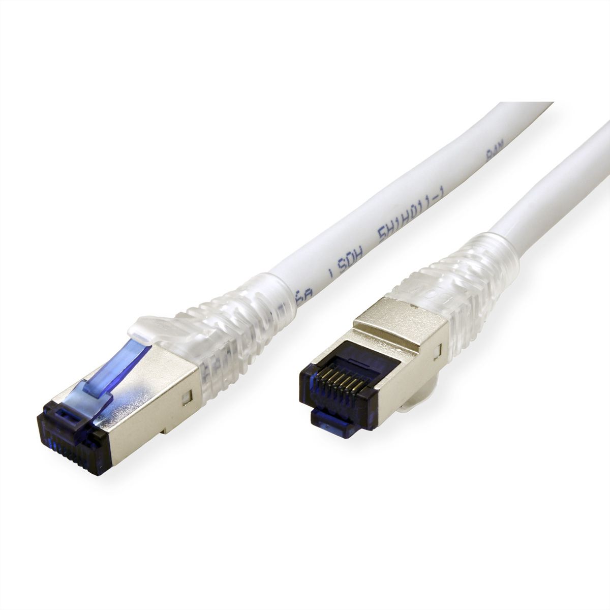 Cordon ROLINE Cat.6A (Classe EA) S/FTP (PiMF) solide LSOH, gris, 30 m