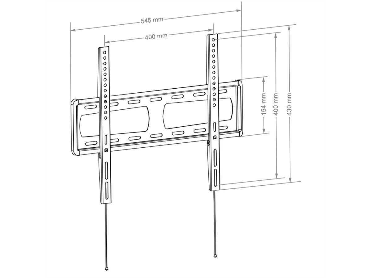 Hagor support mural BL Fixed 400, noir