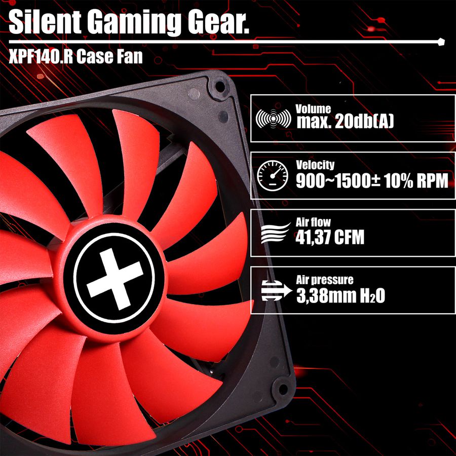 Xilence XPF140.R 140mm Performance Ventilateur de boîtier, 3PIN