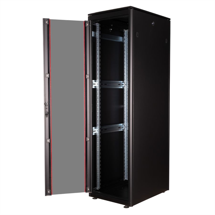 ROLINE 19-Zoll Netzwerkschrank Pro 42 HE, 600x800 BxT Glastür schwarz