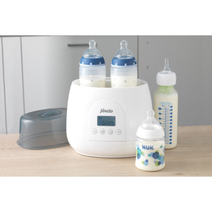 Alecto Chauffe-biberon duo BW-700TWIN numérique, pour chauffer et appliquer
