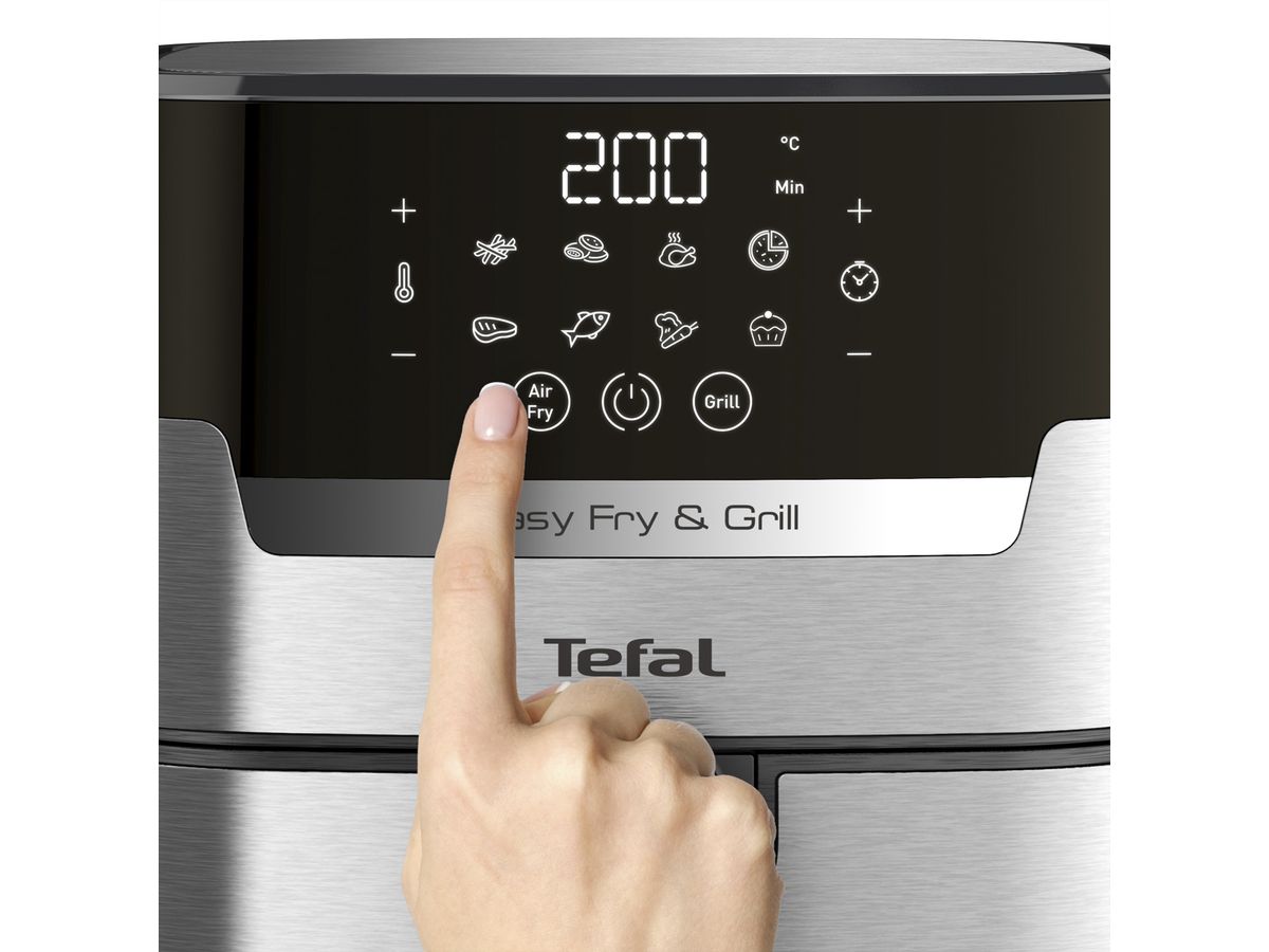 Tefal Heissluftfritteuse EY505D15, Easy Fry & Grill Precision+
