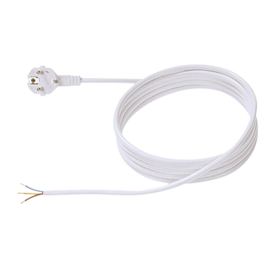 BACHMANN Câble H05VV-F 3G1,5 3m, blanc, non emballé
