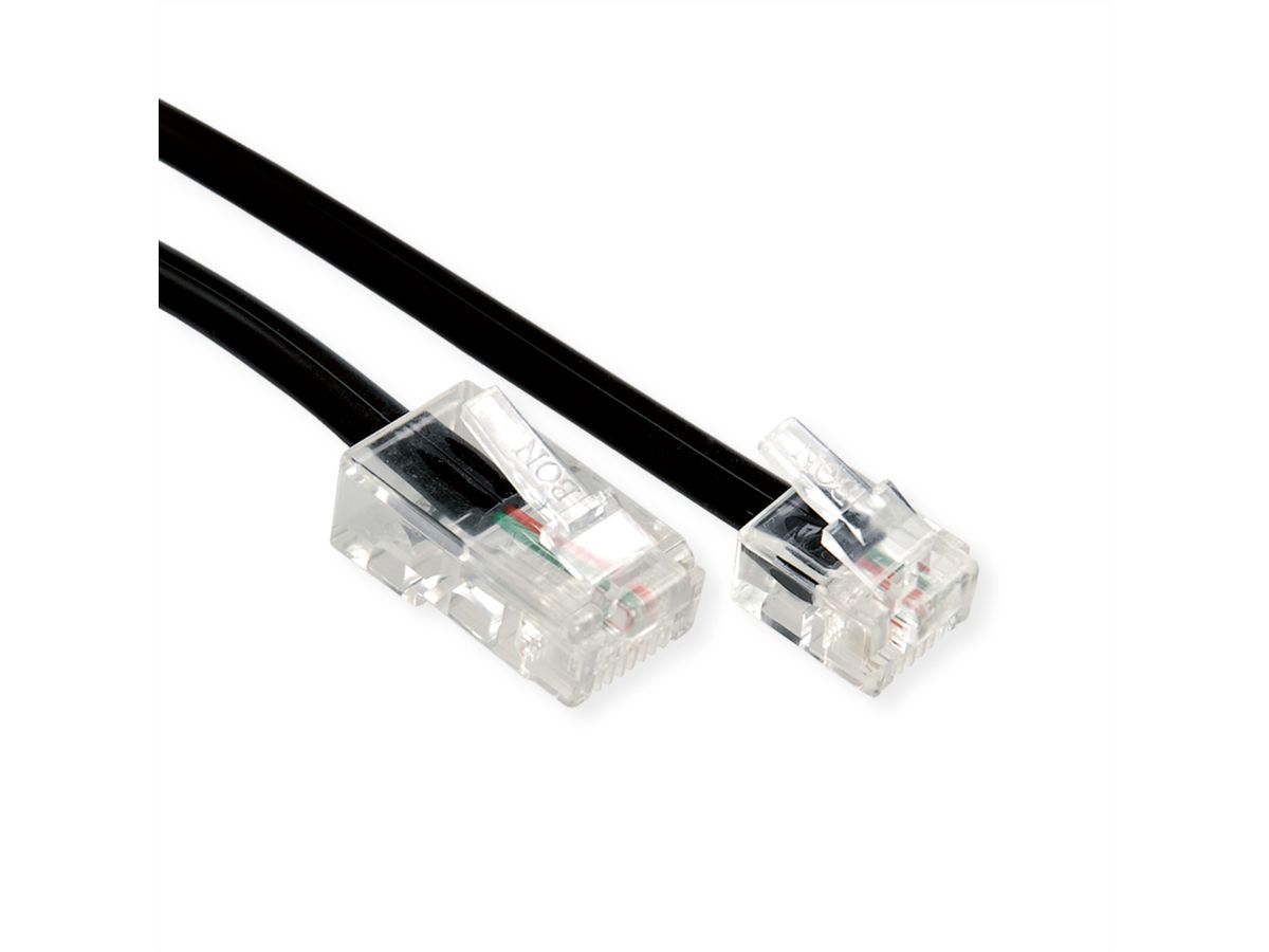 Nedis Câble de télécommunication RJ11 vers RJ45 5m (Noir) - Câble