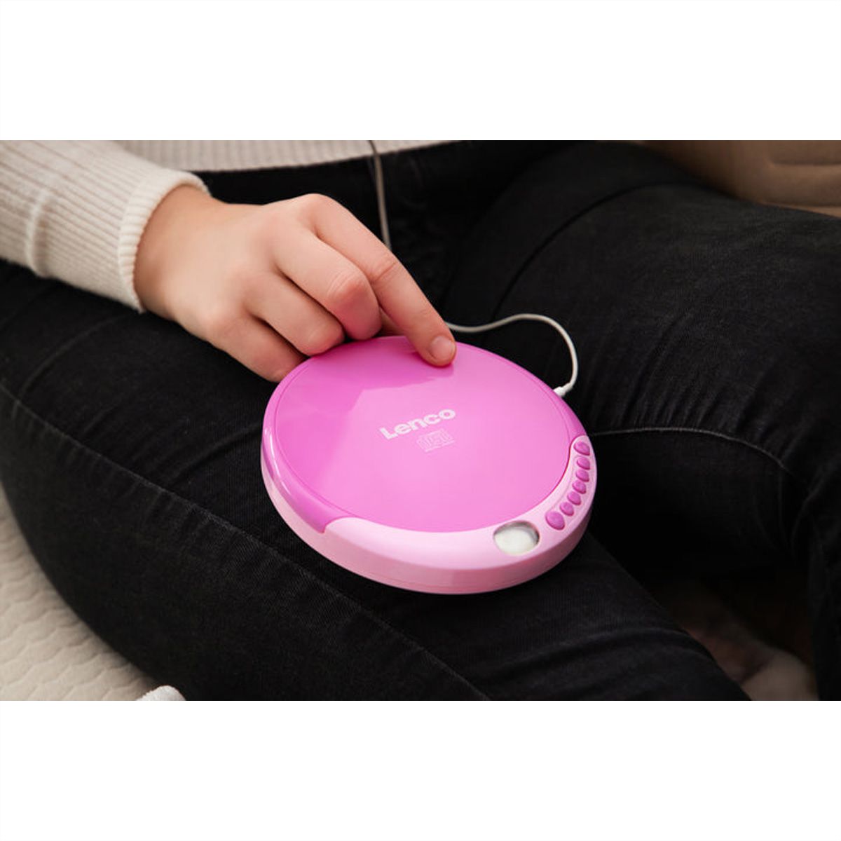 Lenco Lecteur CD portable CD-011PK rose