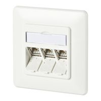 METZ CONNECT C6Amodul 3 ports 180°M UP blanc pur