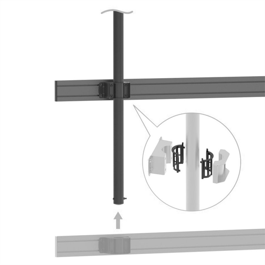 Hagor Adaptateur de rail CPS - Rail adapter for pole-series, noir