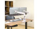 ROLINE Support double LCD, vérin à gaz, 5 articulations, fixation sur bureau, 17-23", jusqu'à 2x 9 kg, argent