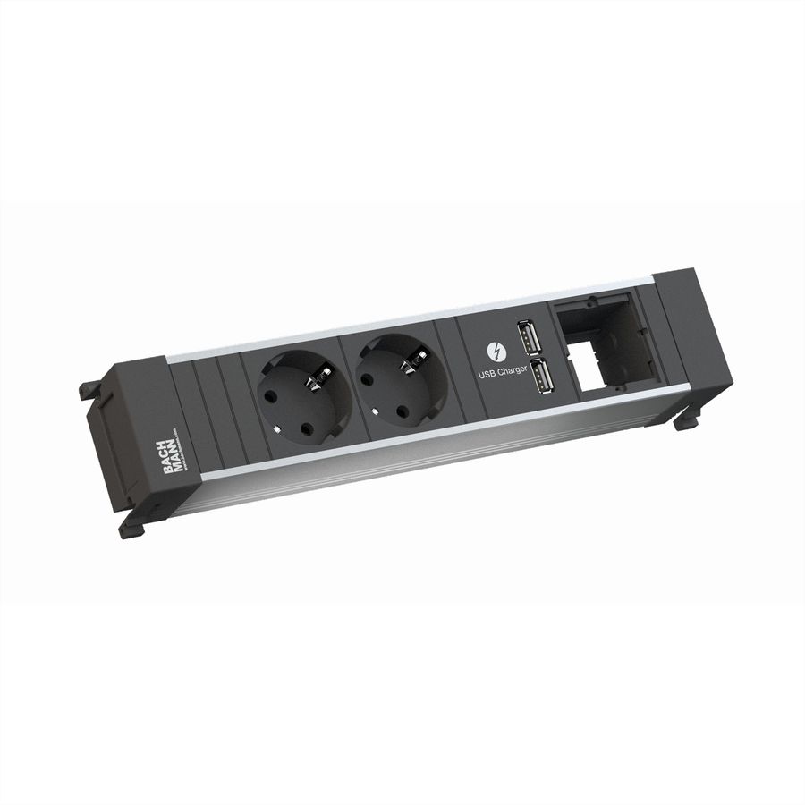 BACHMANN POWER FRAME Medium 2x contact de protection 1x USB Charger 1x ABD
