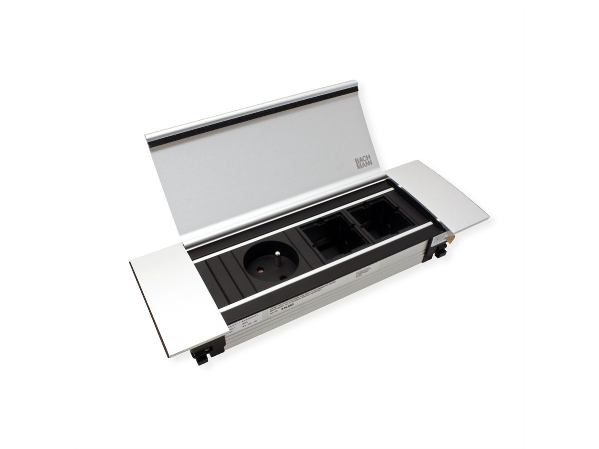 BACHMANN POWER FRAME Cover Small 3-fach, silberfarben