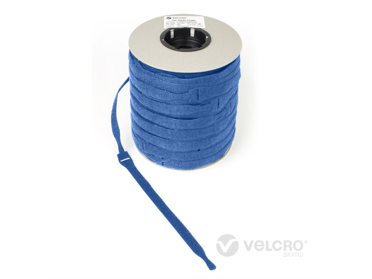 VELCRO® One Wrap® Strap 20mm x 230mm, 750 pièces, bleu