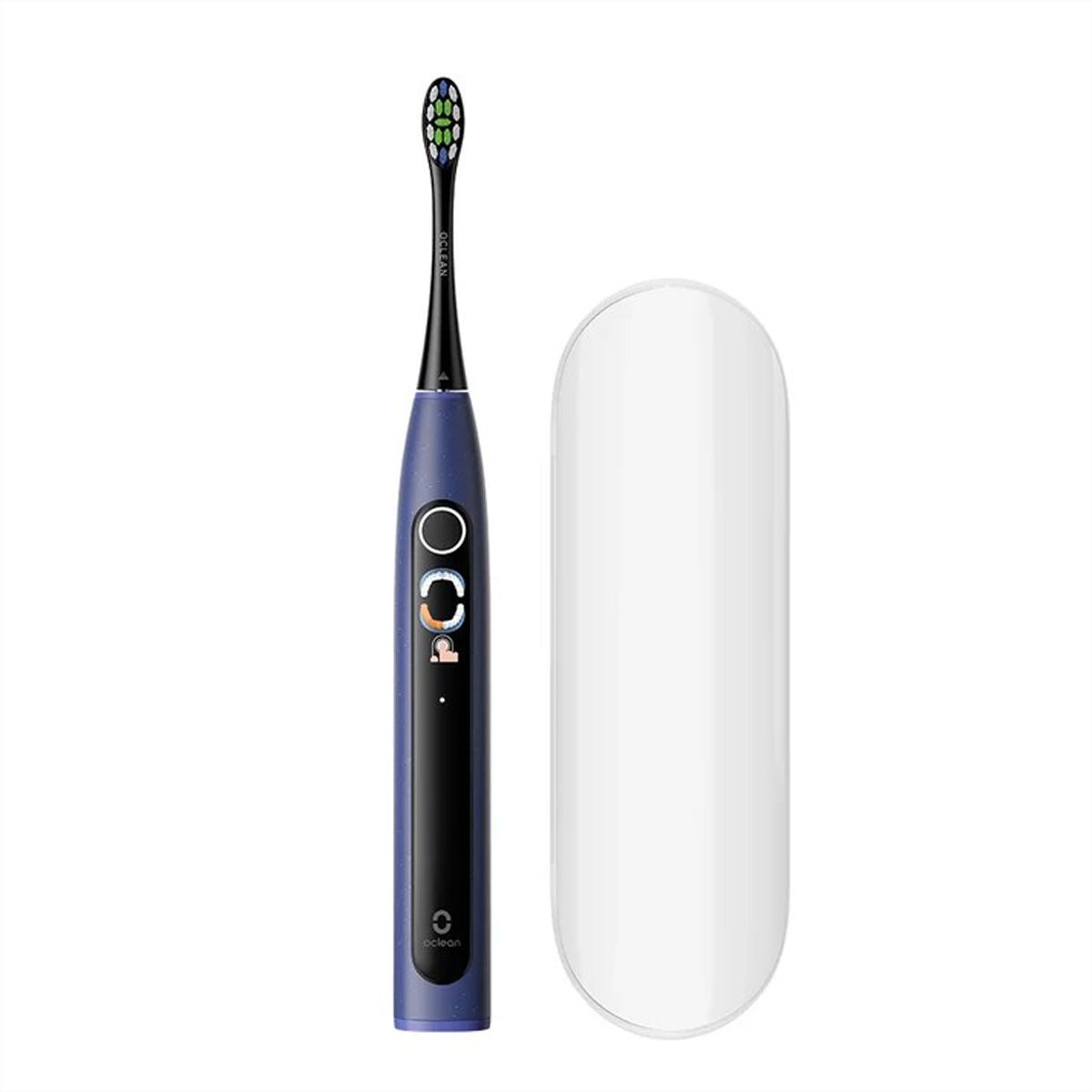 Kit brosse à dents sonique Oclean X Lite, bleu foncé, 72’000 mouvements/min, Smart Screen, autonomie 40 jours