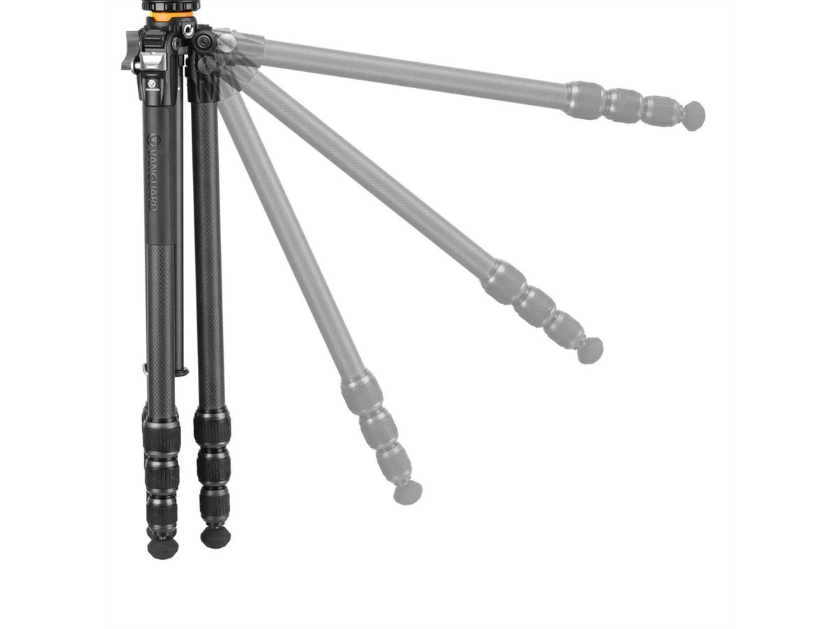 Vanguard VEO 5 264CPS38 Stativ, Traglast 10 kg, Carbon 3-Wege-Kugelkopf