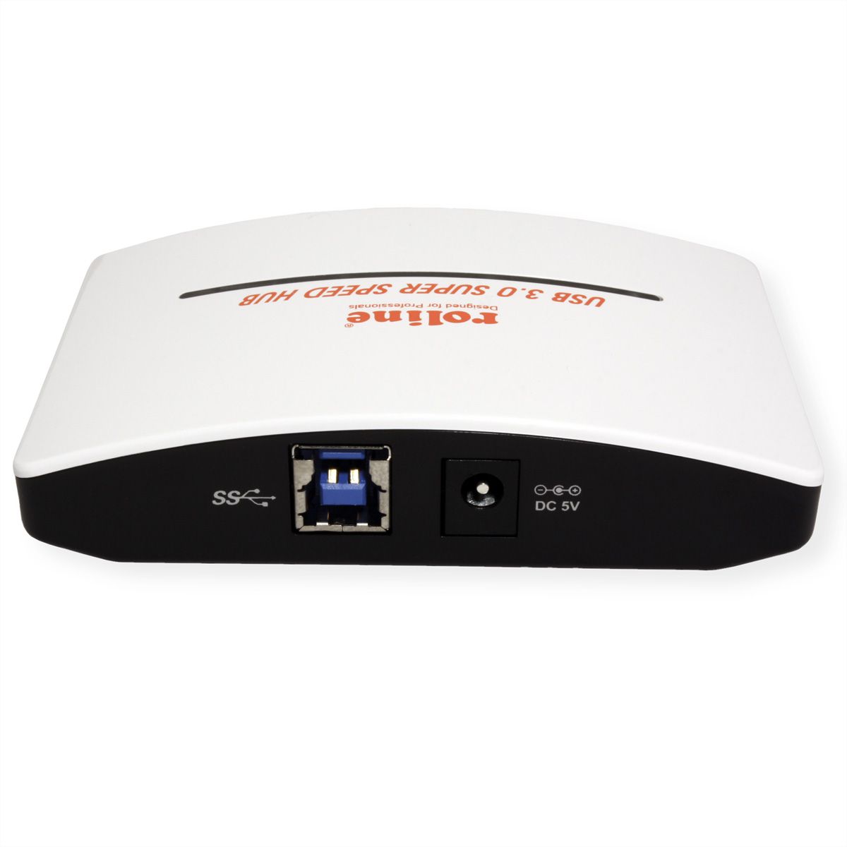 ROLINE Hub USB 3.2 Gen 1 "Black and White", 4 ports, avec alimentation