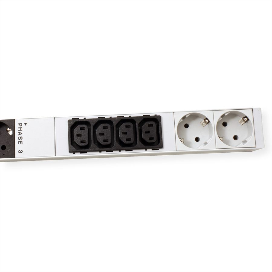 BACHMANN IT PDU ALU 0HE 12x C13 6x Schutzkontakt 3x 16A CEE rot