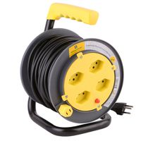 Schönenberger Enrouleur de câble Color, 4x T.13, 15m de câble H05VV-F-3G1mm2