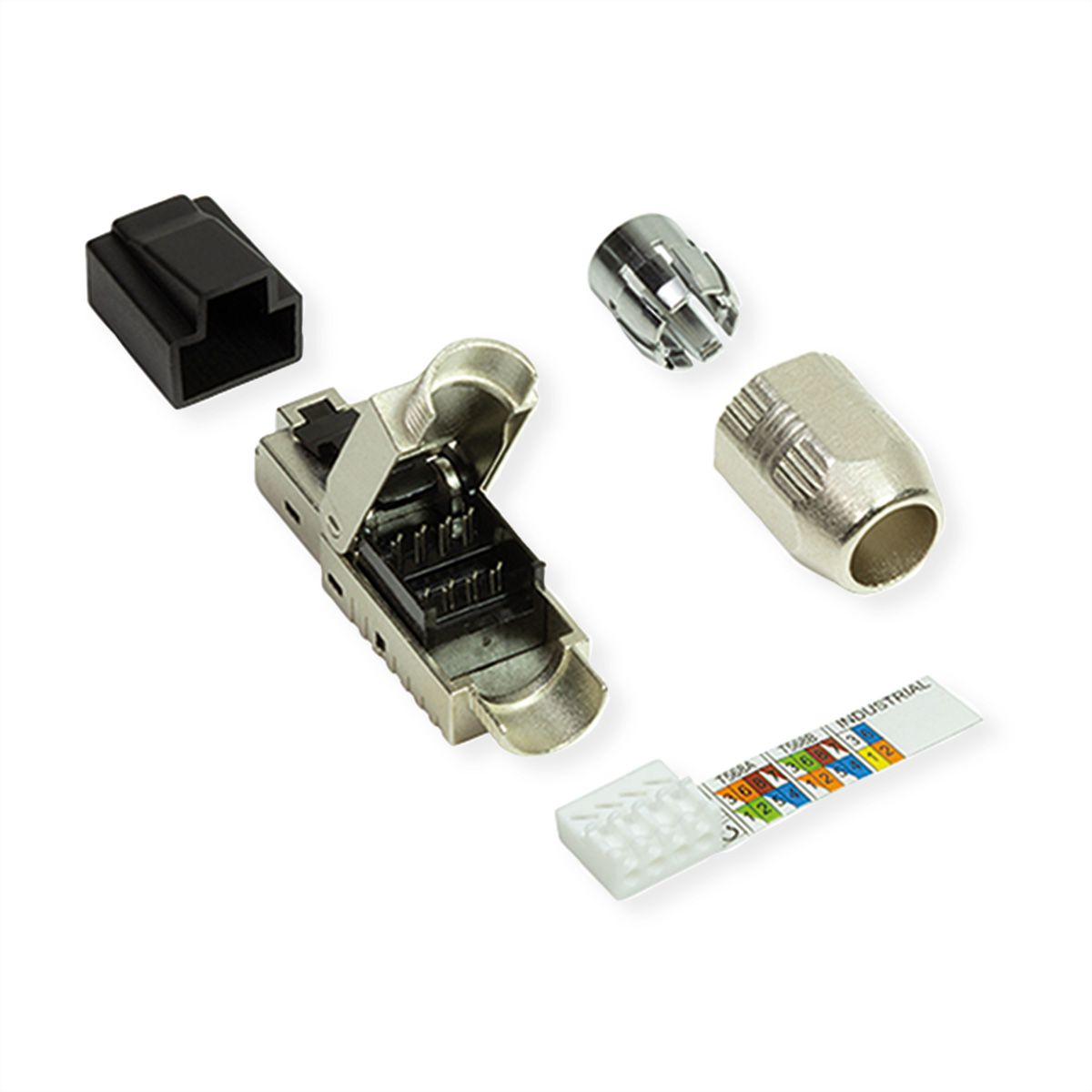 ROLINE Connecteur RJ-45 à confectionner Cat.6A (Classe EA), STP, argent