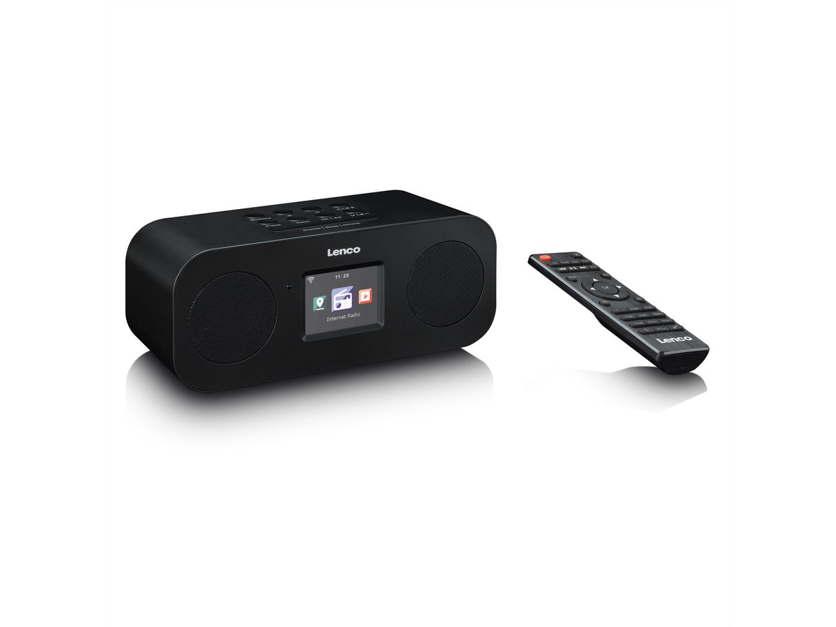 Lenco Internetradio DAB+ DIR-121BK, Color Display 2,4", WLAN