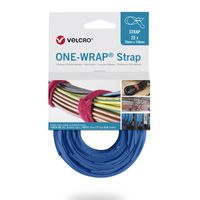 VELCRO® One Wrap® Strap 20mm x 200mm, 25 pièces, bleu