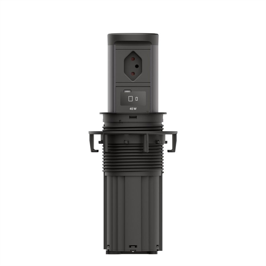 BACHMANN ELEVATOR2 1xCH T13, 1xUSB C Wireless Charger RAL9005 2,0m AE