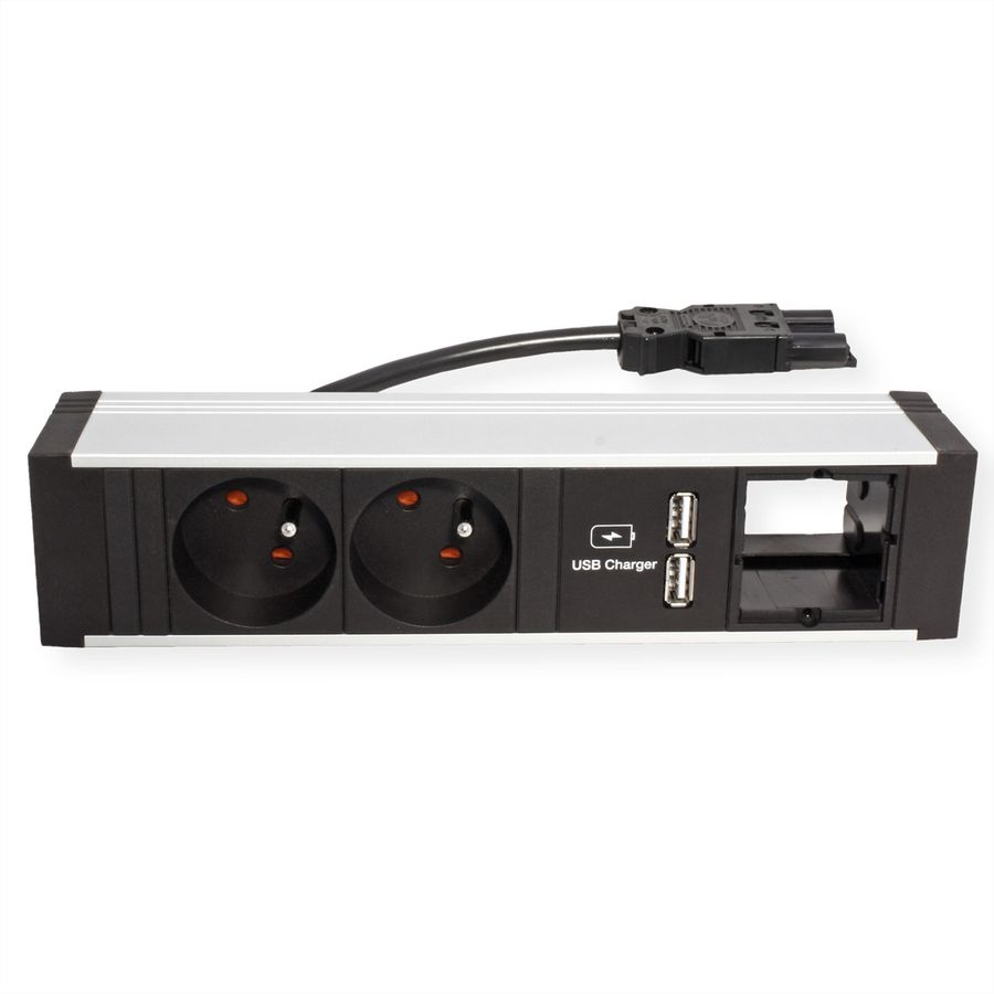 BACHMANN CONEO SET 2xUTE 1xUSB Charger 1xCM 0,2m GST18 weissaluminium