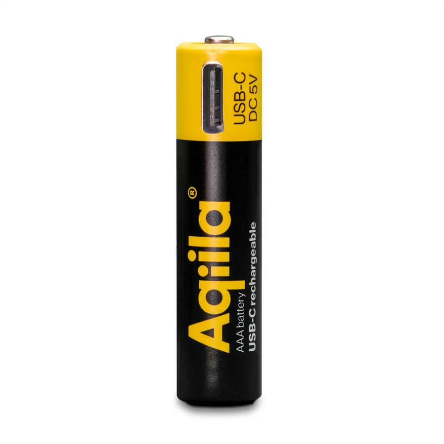 Aqiila USB-C Batterie AAA 4x, 600 mAh, 1,5 V