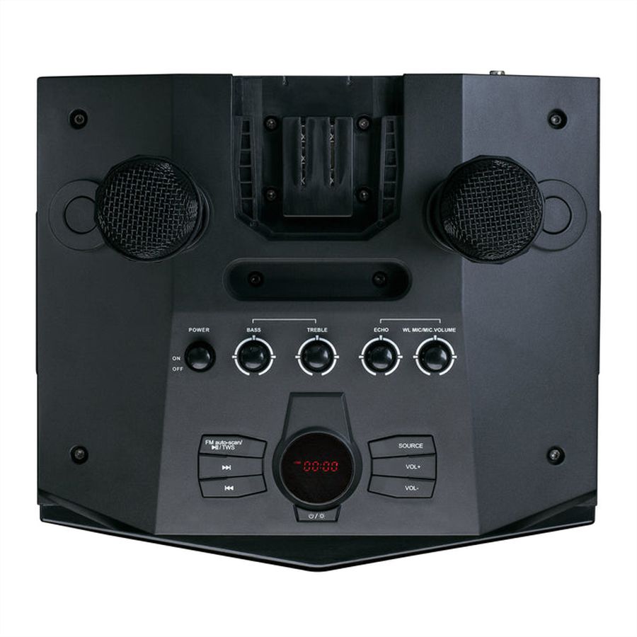 Lenco PA-220BK, 2 microphones,, BT, lumière de fête, 120W RMS