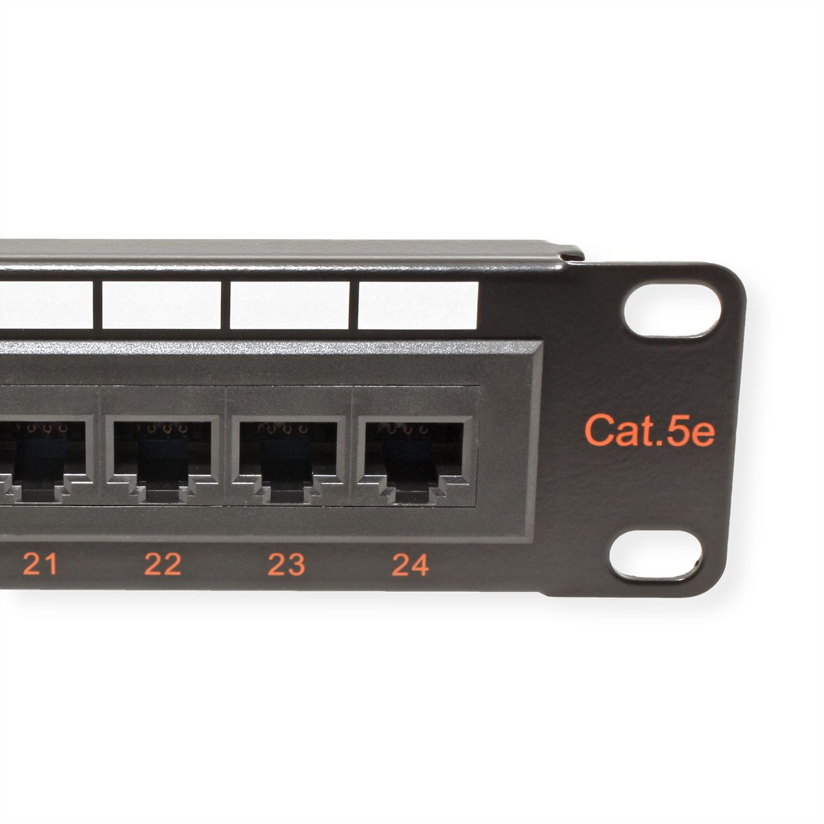 ROLINE Cat.5e (Class D) 19-Zoll-Patchpanel, 24 Ports, UTP, schwarz