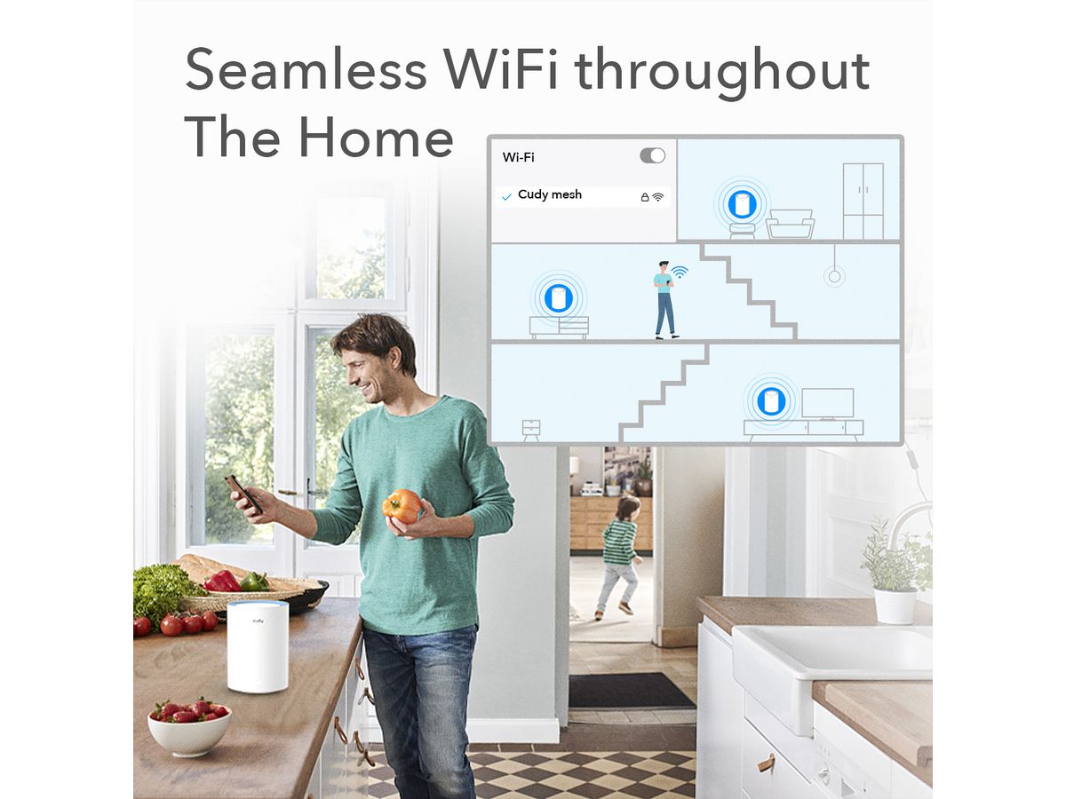 CUDY M1200 AC1200 WiFi Mesh, à l'unité