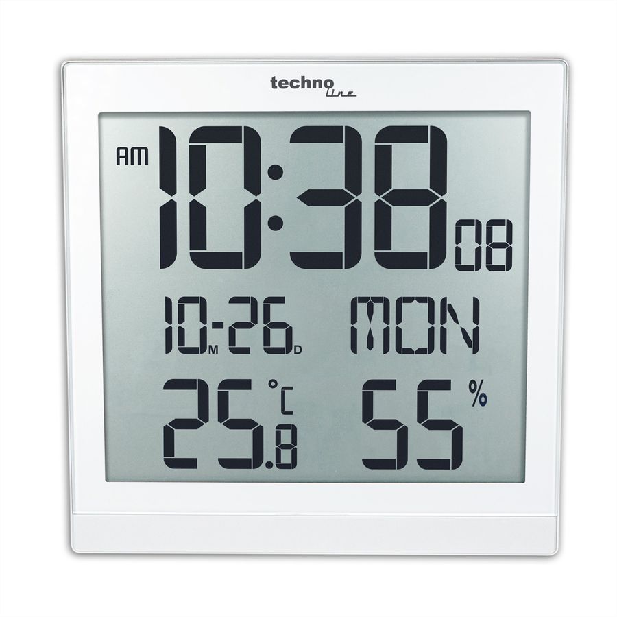 TechnoLine FunkuhrWS8015 Digital weiss