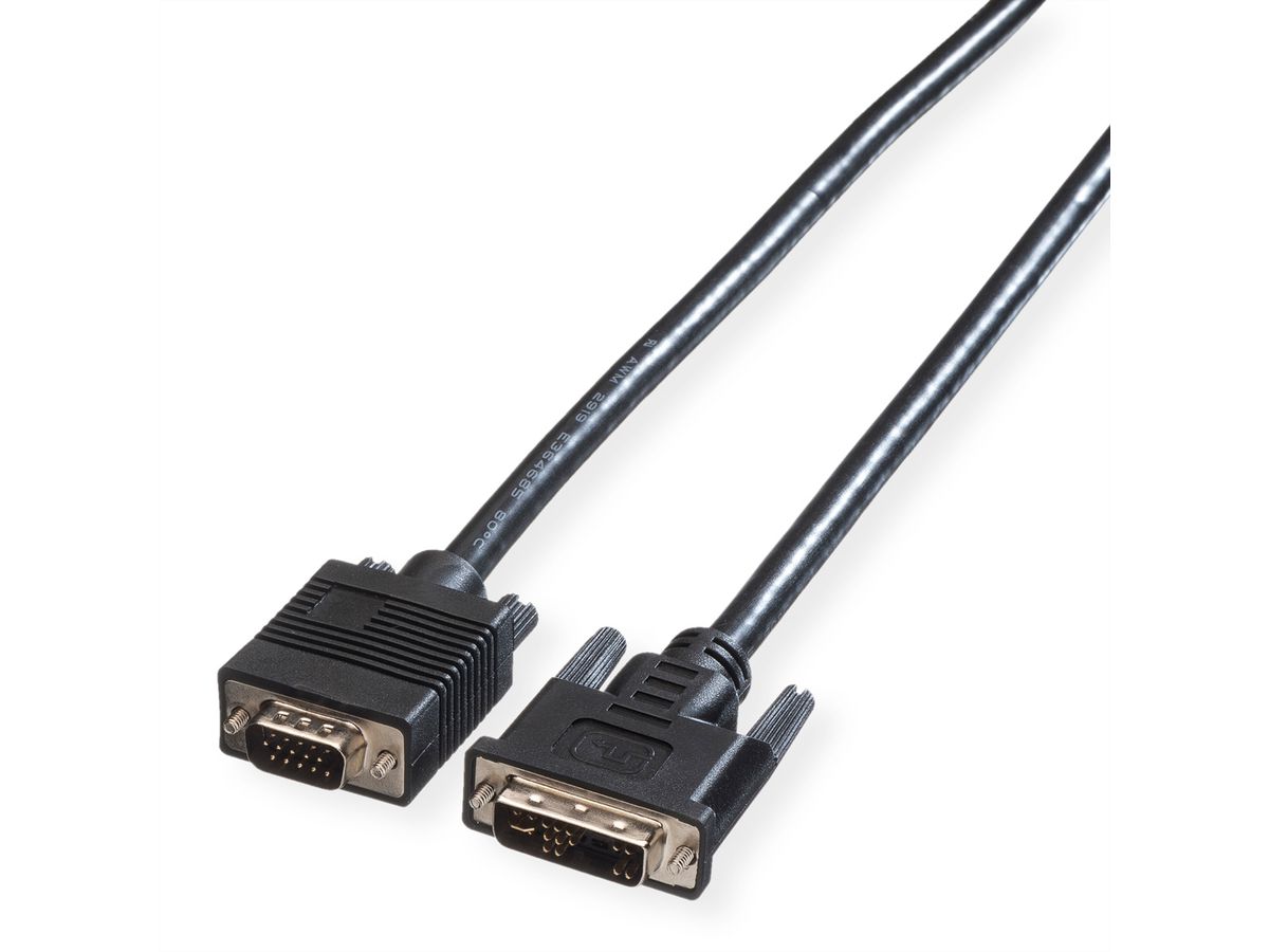ROLINE Câble VGA DVI, DVI (12+5) M/ HD15 M, 3 m - COOL AG