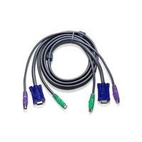 ATEN 2L-5005P/C Câble KVM fin PS/2, gris, 5 m