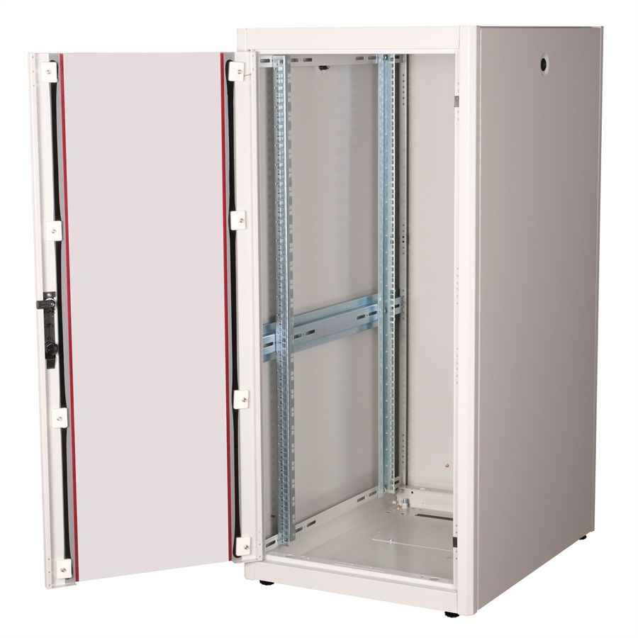 ROLINE 19-Zoll Netzwerkschrank Basic 26 HE, 600x800 BxT Glastür grau