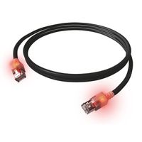 Cordon EasyLan DualBoot® LED Cat.6A (Classe EA) S/FTP, LSOH, noir, 0,5 m