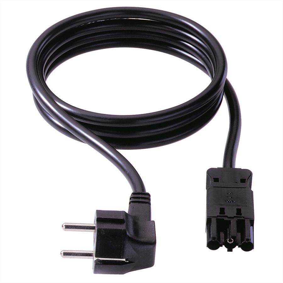 BACHMANN Gerätezuleitung Schutzkontakt/Gerätekupplung GST18-3, schwarz, 10 m