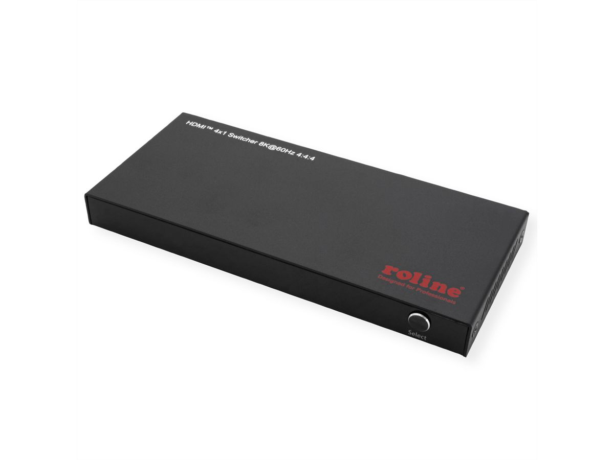 ROLINE Commutateur HDMI, 8K, 4 ports, avec télécommande IR