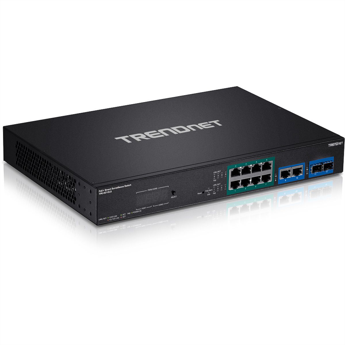 TRENDnet TPE-3012LS Switch 12 ports Gigabit PoE+ Smart Surveillance