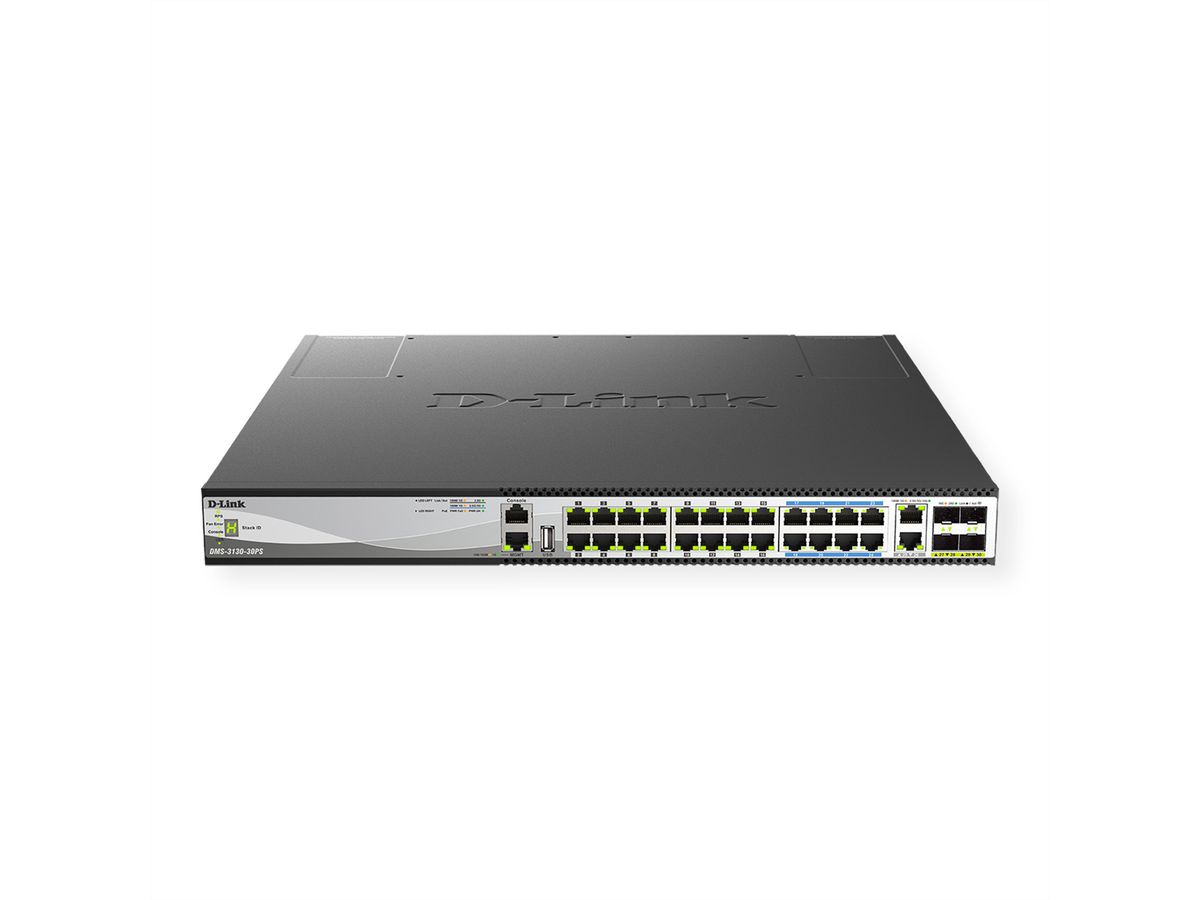 D-Link DMS-3130-30PS/E 30-Port Layer 3 , Switch PoE 740W Multi-Gigabit Stack