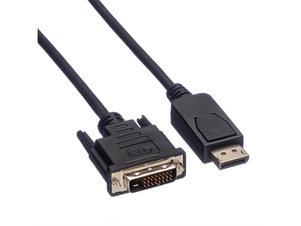 VALUE Câble DisplayPort DP M - DVI(24+1) M, LSOH, noir, 1 m