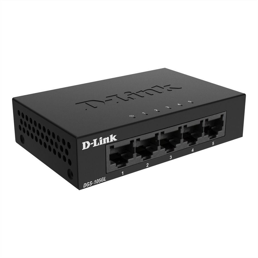 D-Link DGS-105GL 5-Port Gigabit Switch, ohne IGMP Snooping