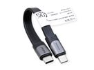 ROLINE Câble USB4 Gen3x2, C-C, M/M, 8K UHD-2, 40Gbit/s, 100W, plat, noir, 15 cm