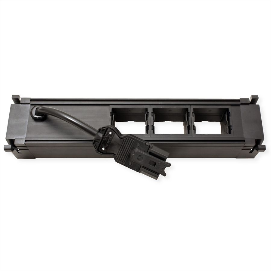 BACHMANN POWER FRAME Medium 1x contact de protection 3x ABD, plastique, Chargeur USB 22W 1xABD 0,2m GST18 INOX